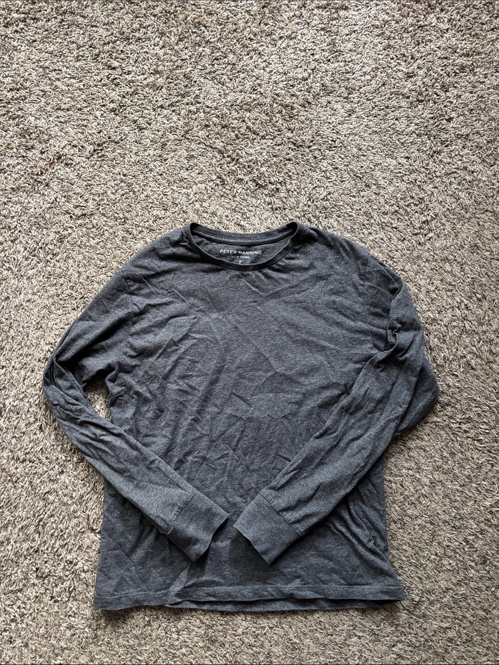Charcoal Grey Long-Sleeve Crew Shirt